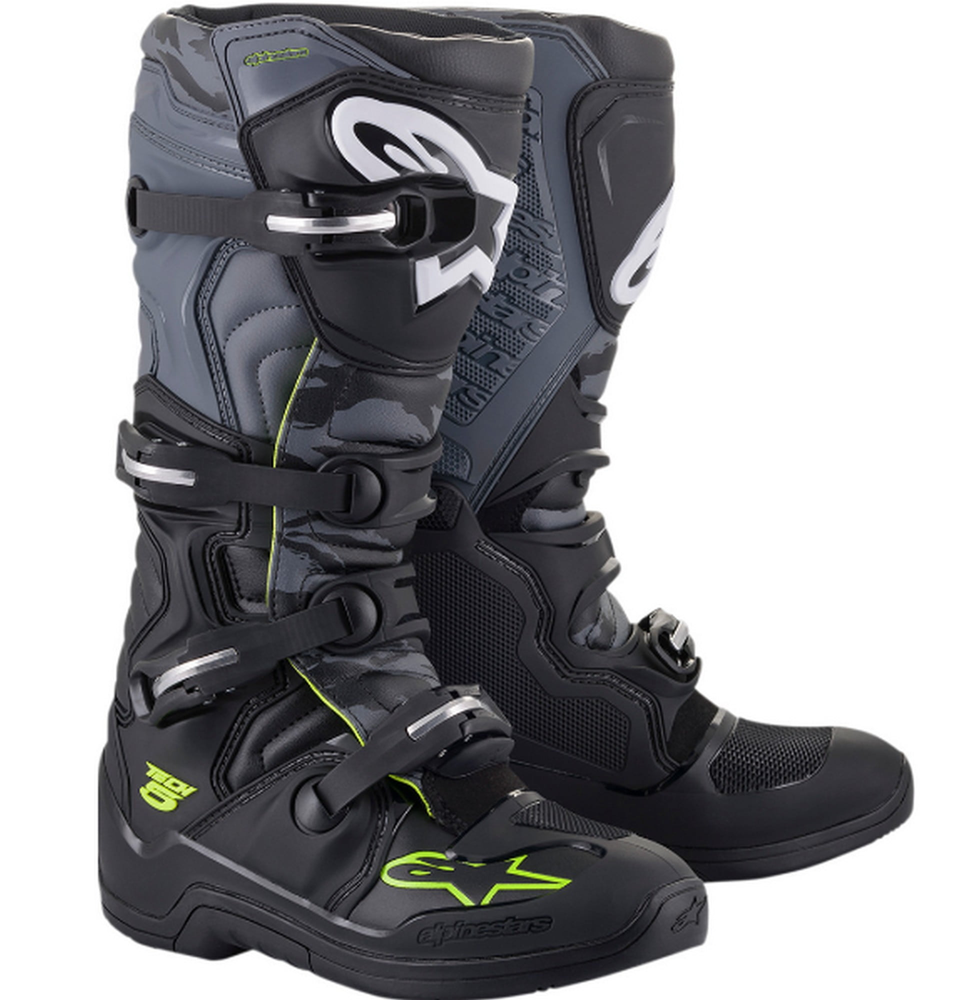Alpinestars Tech 7 Boots-Red Flo/Cyan/Gray/Black-11