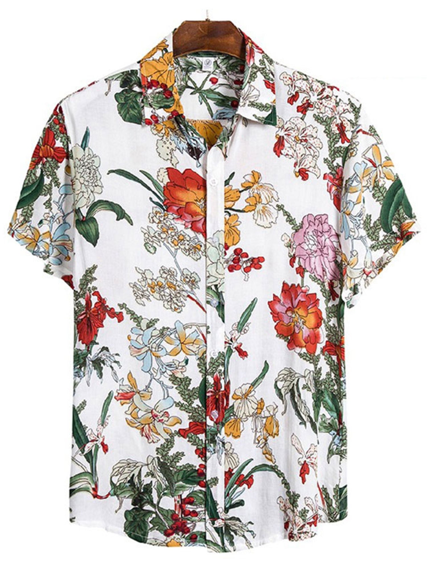 GAGA Men Fashion Short Sleeve Casual Western Plaid Buttons Shirt Button Down Shirts