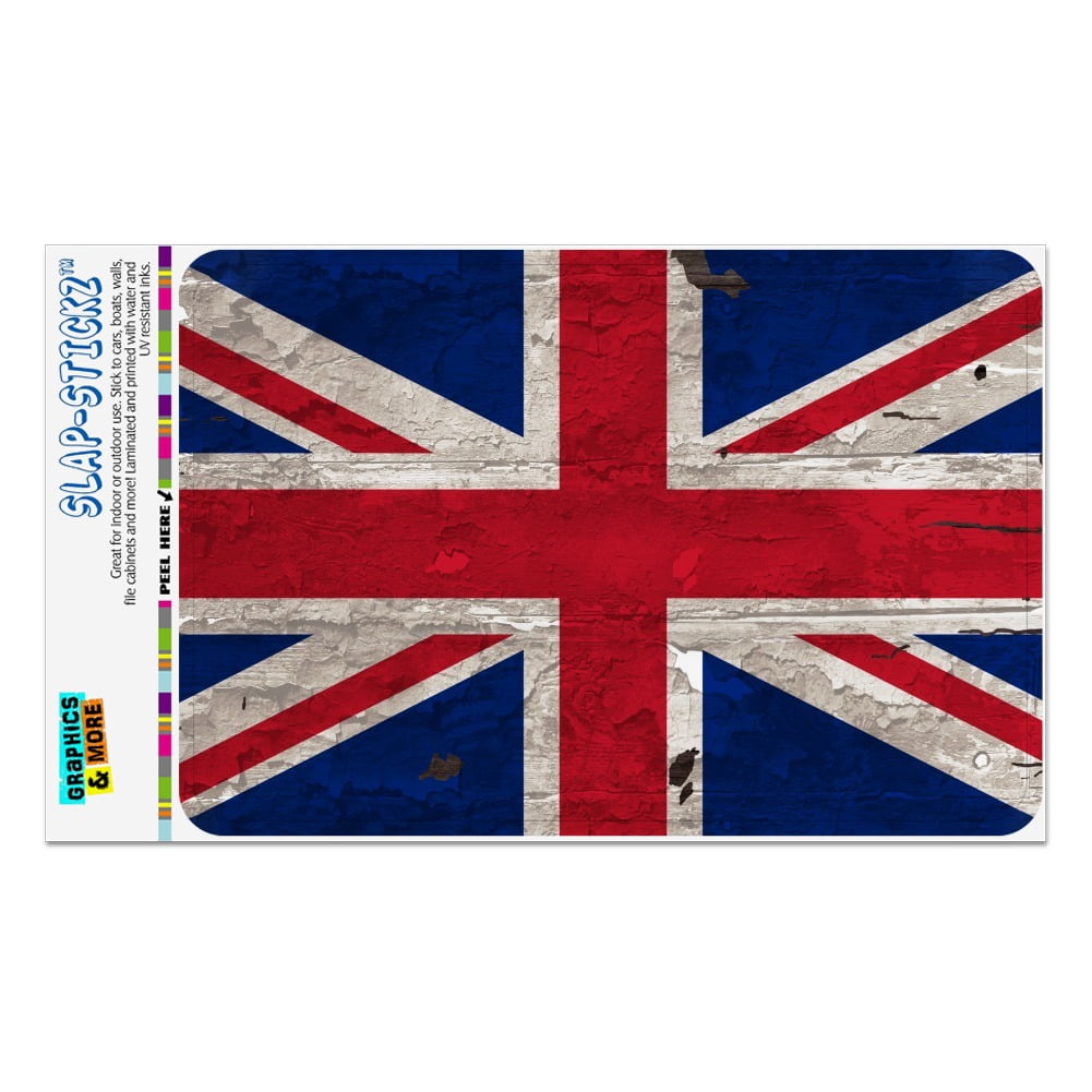 Rustic Distressed United Kingdom British Flag Home Business Office Sign