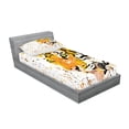 thumbnail image 2 of Ambesonne Animal Fitted Sheet & Pillow Sham Set, Vector Wildlife Tiger, Twinxl, Orange, 2 of 2