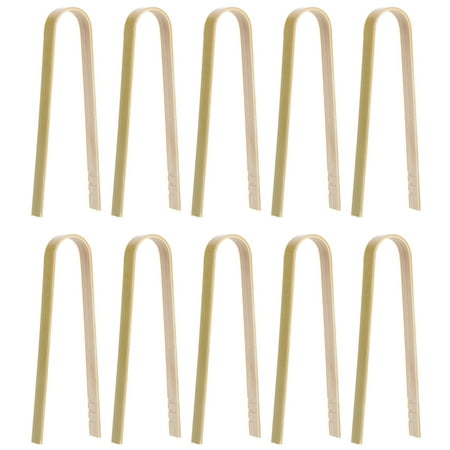 

10PCS Bamboo Food Clip Multi-function Anti-scald Bread Tongs Kitchen Supplies