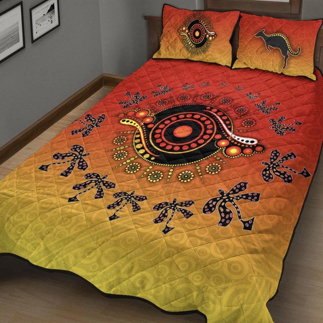Juego de cama acolchado - Patrón circular