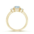 thumbnail image 2 of Angara Natural 0.72 Ct. Aquamarine with Diamond Classic Ring in 14K Yellow Gold for Women (Ring Size: 3.5), 2 of 9