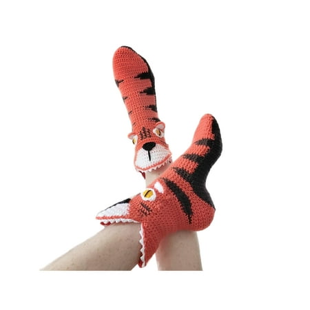 

Cathery Funny Alligator Socks Knit Animal Crocodile Socks Whimsical Alligator Knitting Cuff Winter Warm Socks