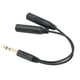 thumbnail image 3 of Cabezas chapadas en oro Tiras de cobre puro Escudo 6,35 mm macho a 6,35 mm hembra Cable adaptador de audio uno en dos, 3 of 5