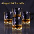 thumbnail image 3 of Máquina para hacer bolas de hielo TINANA Crystal Clear, 4 cavidades, 2,5 pulgadas, hielo redondo, 3 of 7