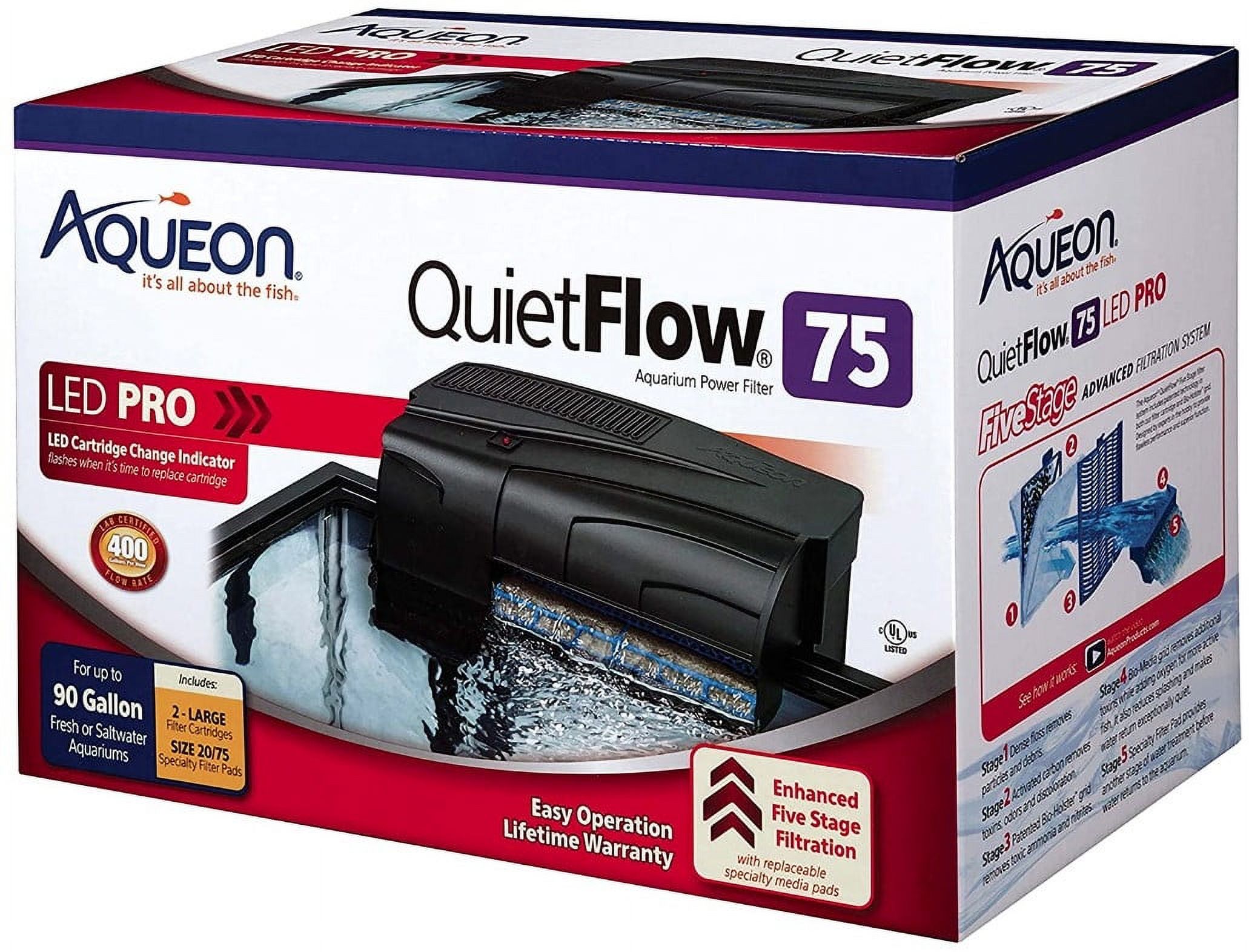 Aqueon QuietFlow LED Pro Aquarium Power Filter photo 1