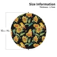 thumbnail image 2 of KLL Drink Coasters Set Round Shape of 4,PU Leather Absorbent Coasters Set Decorative Coffee Cup Coasters Housewarming Gift for Home Decor-Sunflowers And Bird, 2 of 5