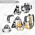 thumbnail image 3 of Xoenoiee Giraffe Sunflower Butterfly Print Large Clear Backpack for School Girls 3PCS See Through Backpacks with Lunch Bag and Pencil Case Set, Heavy Duty Transparent Bookbag for Kids, 3 of 5