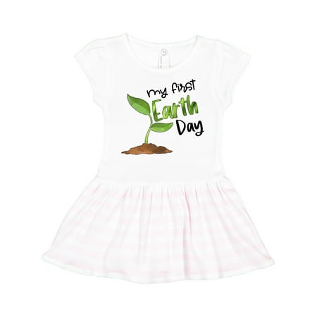 

Inktastic My 1st Earth Day Sprouting Plant Gift Toddler Girl Dress