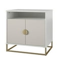thumbnail image 4 of Table d’appoint Kelly de Novogratz, blanc et taupe, 4 of 9