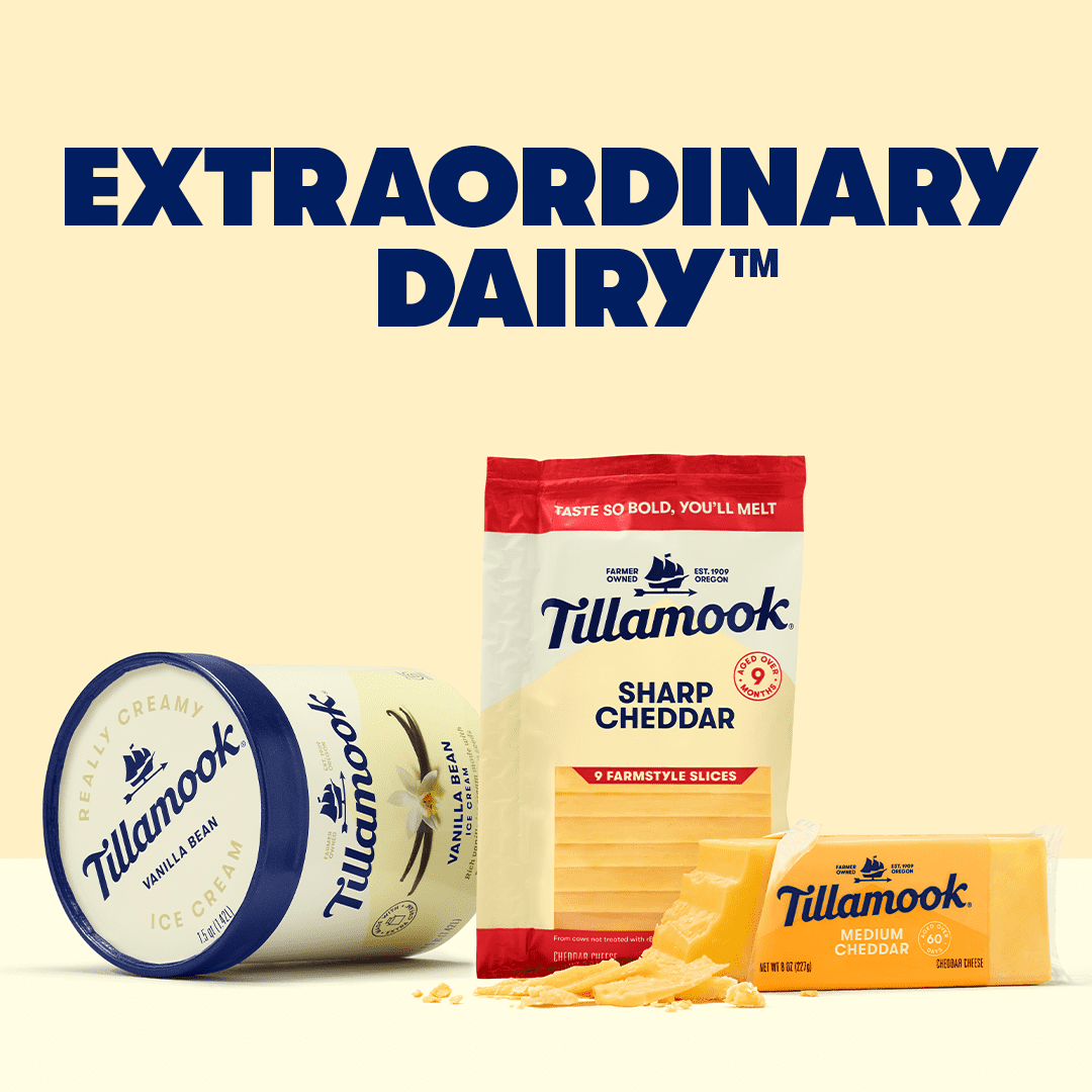 Tillamook Cheese Medium Cheddar Block, 8 oz (Aged 60 Days)