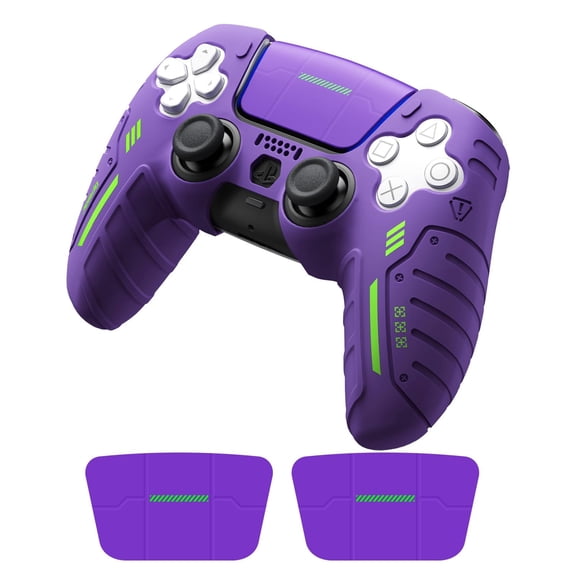 PS5 Controller Skin, Anti-Slip Soft Silicone Protective Cover Case for PS5 Wireless Controller with Enhanced Grip Design and 2 Themed Stickers