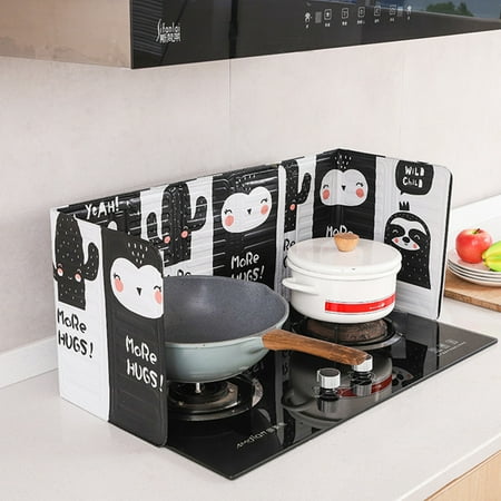 

Pack of 2 Anti Splatter Guard Oil Splatter Screen Board Anti-Splashing Oil Heat Insulation Aluminum Foil Oil Block Oil Barrier for Stove Top Frying Pan Cooking Area