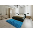 thumbnail image 4 of Ahgly Company Indoor Square Mid-Century Modern Deep SkyBlue Oriental Area Rugs, 6' Square, 4 of 6