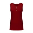thumbnail image 4 of Up to 40% off! Kmdttou Women's Sleeveless Round Neck Solid Color Button-Up Top Fashion Layering Slim Trendy Cool Tops, 4 of 6