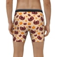 thumbnail image 4 of Cauagu Thanksgiving Turkey and Pumpkin Print Men's Boxer Briefs, Funny & Cute Underwear Elastic Waistband Briefs Ideal Gift for Men,1-Pack, 4 of 7
