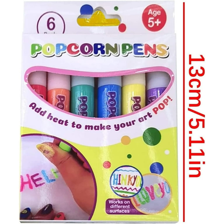 Zjrui 6pcs Magic Puffy Pens for Girls, Bubble Pen, Magic Color Paint Pen 3D  Art Safe Pen 