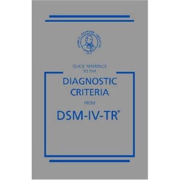 Pre-Owned Quick Reference to the Diagnostic Criteria from DSM-IV-TR (Paperback) 0890420262 9780890420263