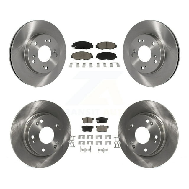 CMX Front Rear Disc Brake Rotors and Ceramic Pads Kit for Car Honda Civic K8C-101078