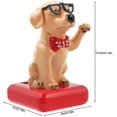 thumbnail image 2 of Cute dog waving arms back and forth solar home office decor auto accessories table decoration, 2 of 4