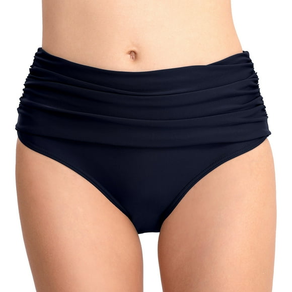 B91xZ Women's Swim Board Shorts Retro Ruched Swim Short Shirred Tankinis Brief,Navy S