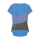 thumbnail image 5 of Fiudx Ofertas Flash Del Día Top Informal de Primavera y Verano de Manga Corta con Cuello En V para Mujer, 5 of 5