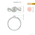thumbnail image 4 of ANGARA Natural Solitaire Diamond Infinity Promise Ring in 14K White Gold for Women (Size-3.7mm| Color-K| Clarity-I3) | April Birthstone, Anniversary, Jewelry Gift for Women | Natural Diamond Ring, 4 of 9