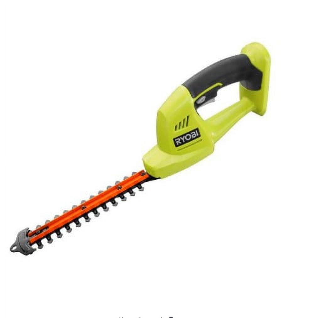 Ryobi 8” 18 Volt Battery Powered Power Hedge Trimmer, 2-in-1 Shear/Shrubber Tool