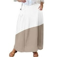 thumbnail image 2 of Easter Dresses for Women Viikei Women's Casual Mini Skirt with Pockets,Women's Printed Elastic Waistband Pleated Pocket Skirt With Mid Calf Skirt Khaki L, 2 of 5