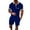 Blue*, variant on RUTAYY Men's Outfits Summer Beach Casual Zipper Short Sleeve Tshirts Shorts 2 Piece Daily Wear Classic Stylish Clothing Sets