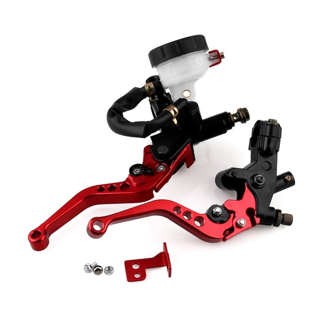 Bangcool 2PCS Moto Levier de Frein Levier d'Embrayage Réglable Poignée de Frein avec Réservoir