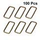 thumbnail image 3 of 100pcs Metal Buckle Ring Zinc Alloy Strap Keeper for Shoes Belts Bags Strap (Bronze), 3 of 3