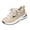 Beige, variant on Comfort Cushion Lifting Footwear, Women's Chunky Platform Sneakers Hollow Out Lace Cutout Trainers Stylish Lace Up Dad Shoes Comfort Cushion Lifting Walking Footwear, Black 5