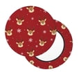 thumbnail image 2 of Lsque Christmas Deer B Pattern Round Bar chair cushion covers Velvet Fabric Premium Comfort Protects from Scratches and Stains for 14-17 Inch Chair-14 inch, 2 of 7