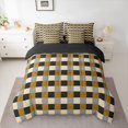 thumbnail image 2 of Homewish Minimalist Grid 7-Piece Reversible Twin Comforter Set for Kids, Buffalo Plaid, 2 of 8