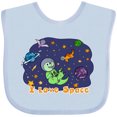 thumbnail image 3 of Inktastic I Love Space Cute Dinos and Planets Boys or Girls Baby Bib, 3 of 4