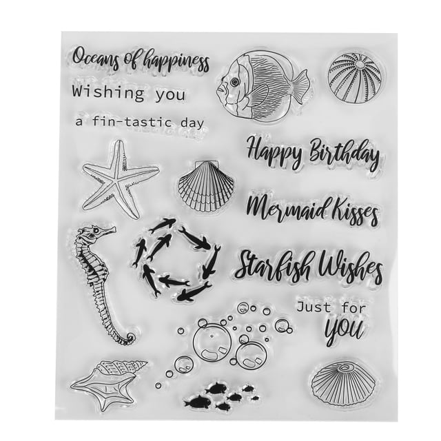 Clear Stamps, Card Making Stamps Paste Repeatedly Transparent Clear Imprint TPR Material For Greeting Card For Photo Album