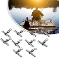 thumbnail image 1 of 10Pcs Connector Bearing Crimp Swivels Cross Line Fishing Waggler Float Adapters 1#, 1 of 9
