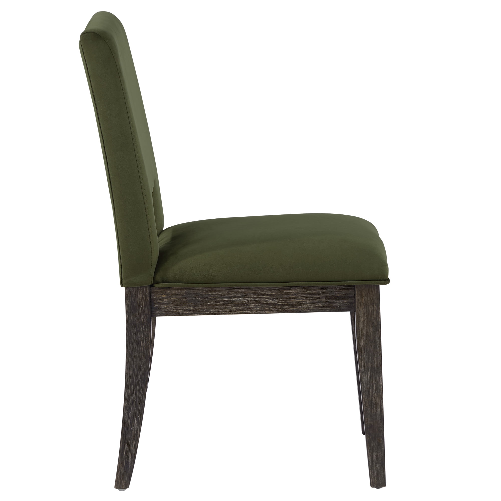 Steve Silver Evan Contemporary Velvet Upholstered Dining Chair, Set of 2, Green