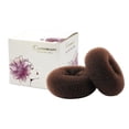thumbnail image 4 of Scrunchy Updo ondulado pelo liso moño clip desordenado donut moños extensión de pelo sintético (rubio oscuro y rubio blanqueado), 4 of 5