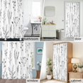 thumbnail image 6 of Abstract Floral Leaf Plant Fabric Shower Curtain Simple Style Washable Shower Curtains for Bathroom, Waterproof Bath Curtain with Hooks Home Decor 36x72in, 6 of 8