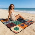 thumbnail image 6 of AuroraX Beach Blanket Waterproof Foldable Sand Proof Outdoor Picnic Blankets Boho Space-Saving Summer Picnic Essentials, 6 of 6