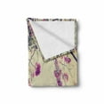 thumbnail image 2 of Nature Soft Flannel Fleece Throw Blanket, Floral Flowers Branches Sakura Blooms Cherry Blossoms Spring Time Photo, Cozy Plush for Indoor and Outdoor Use, 70" x 90", Cream Fuchsia Brown, by Ambesonne, 2 of 6