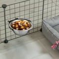 thumbnail image 2 of Oraceous Stainless Steel Feeding Bowls, Cage Hanging Bowl, Cat Water Bowls with Clamp Holder, 600ml, Bowl for Kennel Crate Playpen ( Silver ), 2 of 10