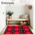 thumbnail image 3 of ODIKA 5'x7' Machine Washable Non-Slip Area Rug, Bold Buffalo Plaid Featuring Strong Contrasting Squares High Traffic Rug, Red, 615260, 3 of 7
