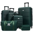 thumbnail image 2 of GDF Studio 6-Piece Hardshell Luggage Set, Lightweight Suitcases with Duffel and Toiletry Bag, Spinner Wheels, Dark Green, 2 of 12