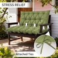 thumbnail image 5 of Pakunoda Porch Swing Cushions 47” X 40” X 5”, 2-3 Seater Bench Cushion with Backrest, Waterproof Replacement Outdoor Cushion with Tie, Light Green, 5 of 6