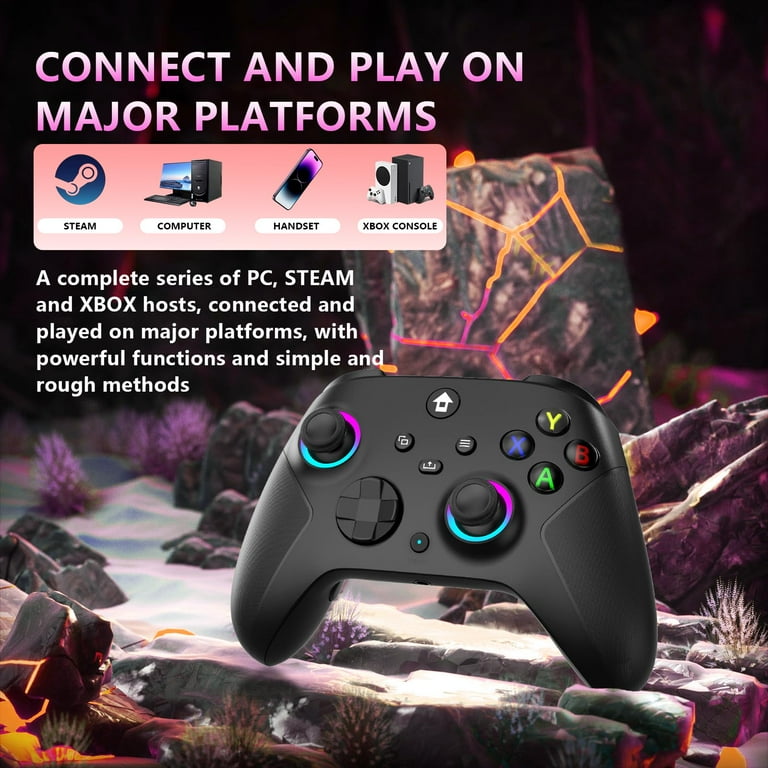 AstraJoy 2.4GHz Wireless Controller for Xbox Controller, Xbox One Series X|S Consoles, PC Windows, Steam, with 7 Colors RGB Light/1000mAh Battery/Programmable/Turbo, Dual Vibration/3.5mm Audio Jack - Walmart.com AstraJoy 2.4GHz Wireless Controller for Xbox Controller, Xbox One Series X|S Consoles, PC Windows, Steam, with 7 Colors RGB Light/1000mAh Battery/Programmable/Turbo, Dual Vibration/3.5mm Audio Jack - Walmart.com