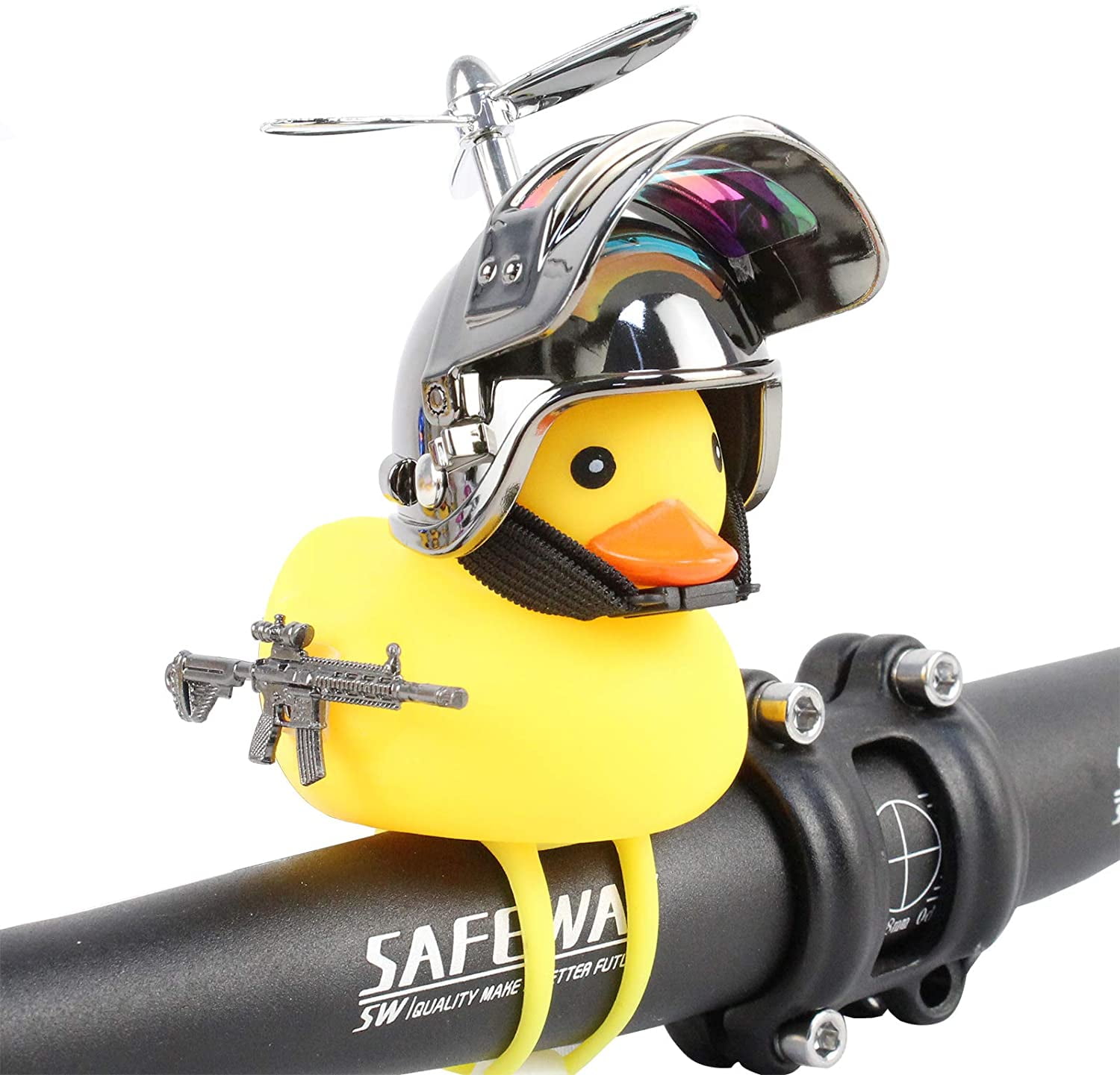 Duck Bike Bell,Rubber Duck Bicycle Horn With Led Light And Propeller